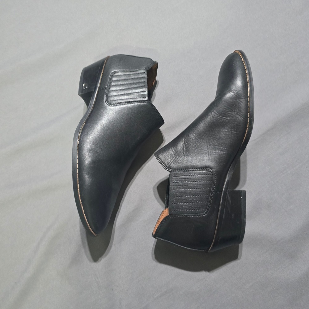Coach Devin Leather Shooties boots Women 8.5 Black Leather Block Heel